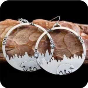 Artisan Earrings Mountain Bear